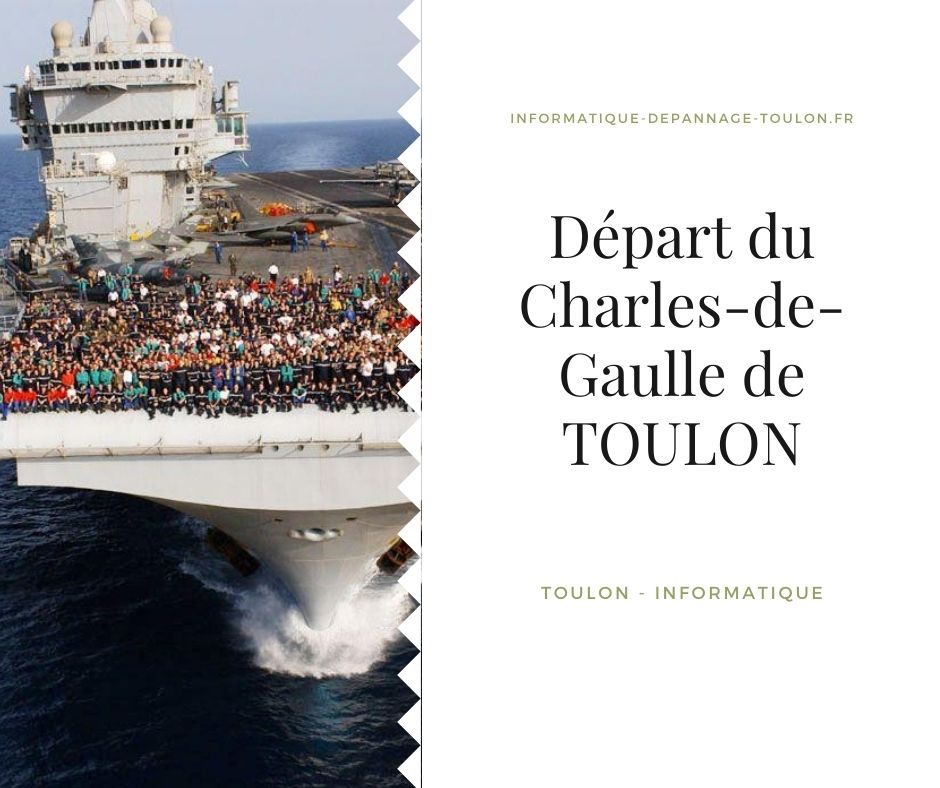 Départ du Charles-de-Gaulle de TOULON