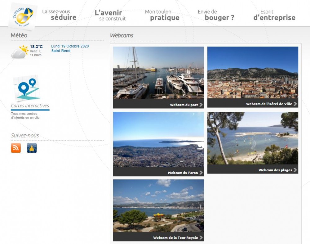 Les webcams de Toulon 83000